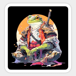 Frog Samurai Sticker